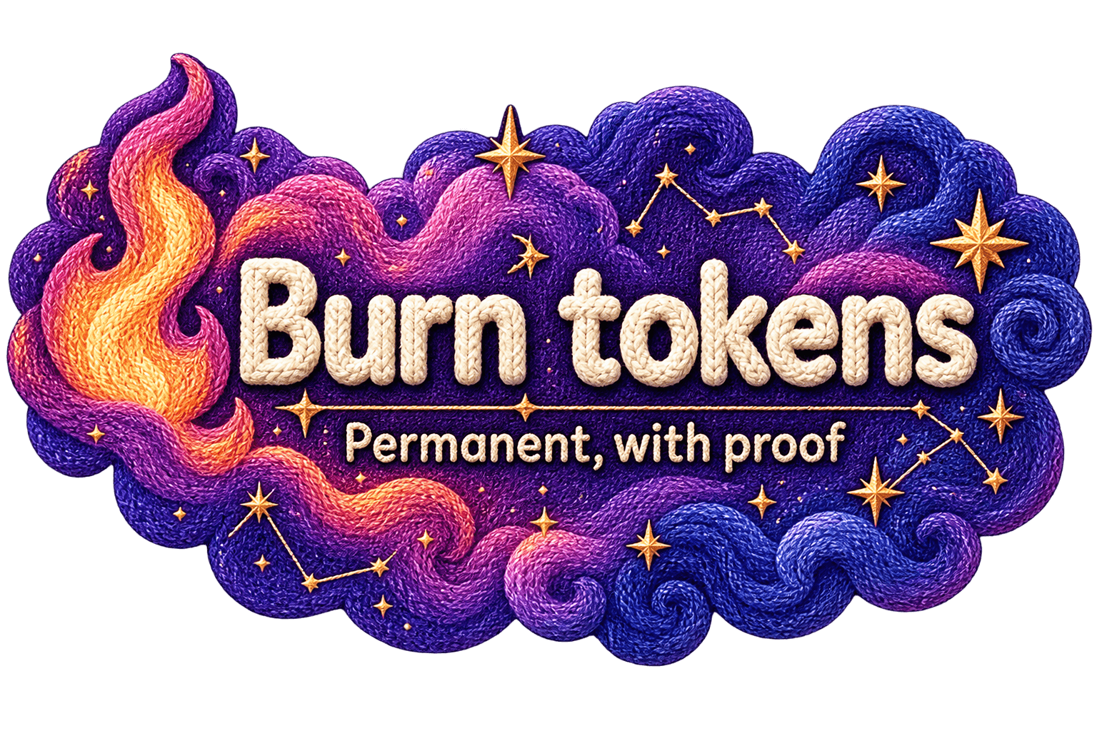 Burn tokens — permanent, with proof